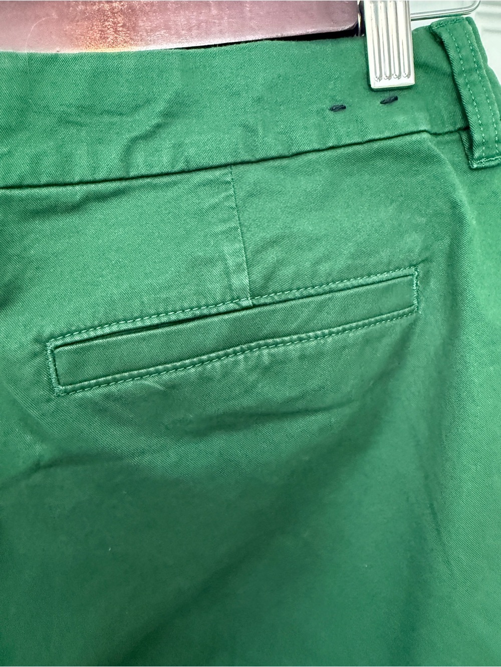 J. Crew Women’s Emerald Green Flat-Front Chino Shorts